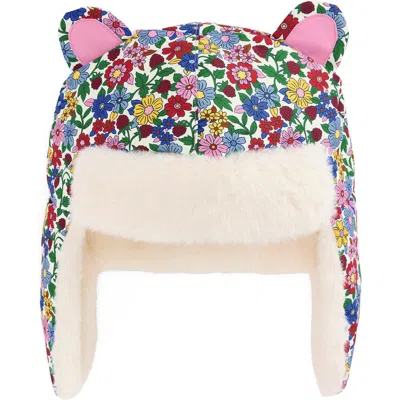 Mini Boden Kids' All Weather Trapper Hat In Floral