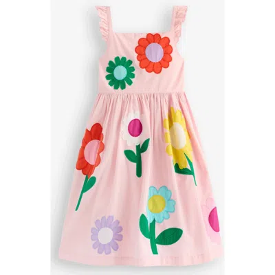 Mini Boden Kids' Annalisa Appliqué Cotton Sundress In Pink