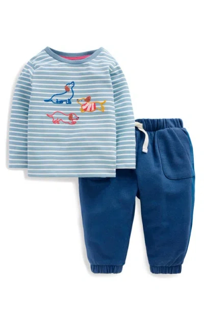 Mini Boden Babies'  Kids' Appliqué Jersey Play Set In Blue