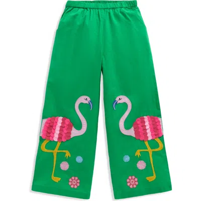 Mini Boden Kids' Appliqué Pull-on Pants In Green