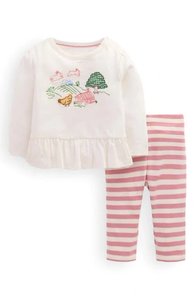Mini Boden Babies'  Kids' Appliqued Jersey Play Set In Pink