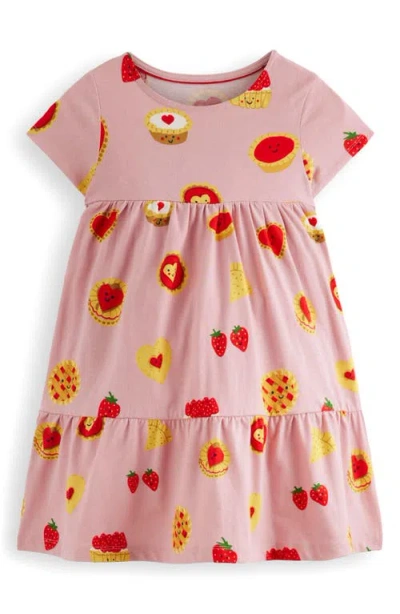 Mini Boden Kids' Ariel Sweet Treats Print Twirly Cotton Jersey Dress In Pink