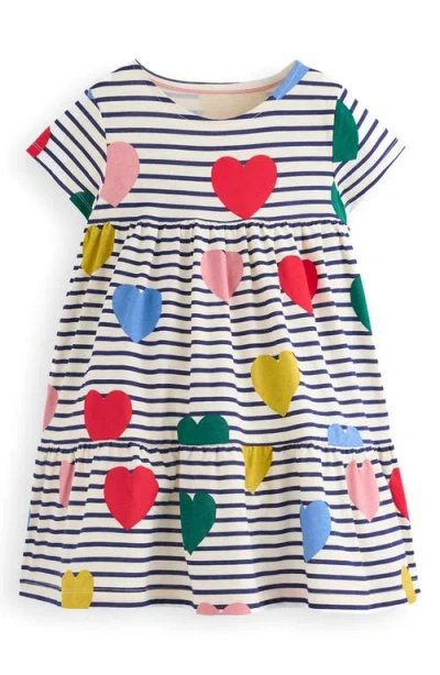 Mini Boden Kids' Ariel Twirly Cotton Jersey Dress In Multi