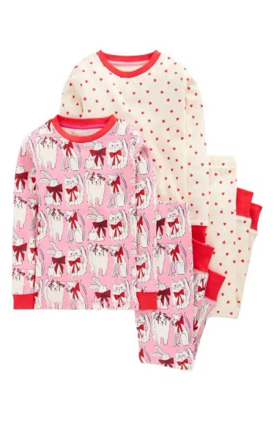 Mini Boden Kids' Assorted 2-pack Fitted Cotton Two-piece Pajamas In Multi
