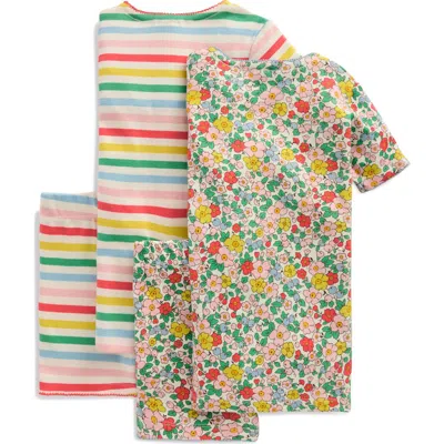 Mini Boden Kids' Assorted 2-pack Fitted Two-piece Short Pajamas In Apple Blossom Multi