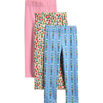 Mini Boden Kids' Assorted 3-pack Stretch Cotton Blend Leggings In Multi