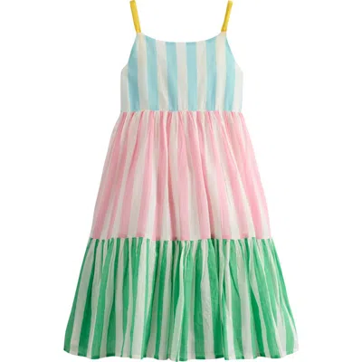 Mini Boden Kids' Aurelia Tiered Cotton Sundress In Multi