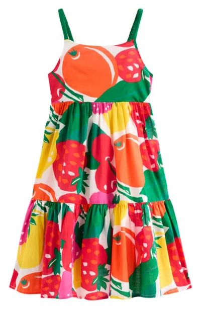 Mini Boden Kids' Aurelia Tiered Cotton Sundress In Multi Giant Fruit