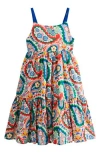 Mini Boden Aurelia Tiered Twirly Dress Multi Paisley Girls Boden In Multi