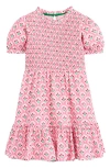 Mini Boden Kids' Aurora Twirly Floral Smocked Bodice Cotton Dress