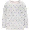 Mini Boden Kids' Bow Print Pointelle T-shirt In White