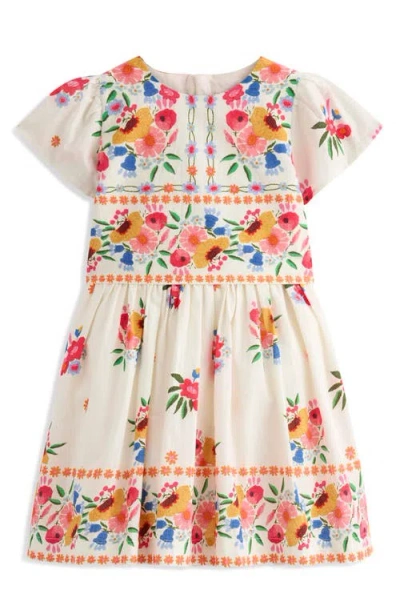 Mini Boden Kids' Cape Floral Cotton Dress In Multi