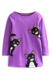 MINI BODEN MINI BODEN KIDS' CAT APPLIQUÉ COTTON TUNIC TOP