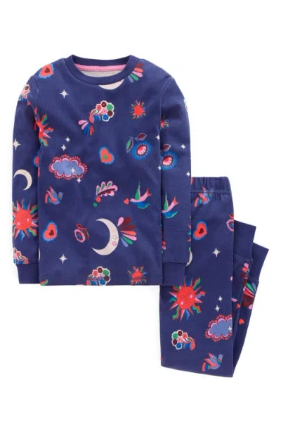 Mini Boden Kids' Celestial Print Glow In Blue