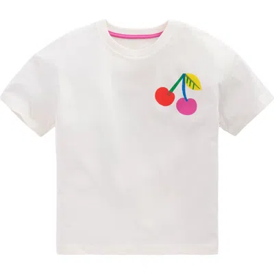 Mini Boden Kids' Cherry Cotton Graphic T-shirt In Neutral