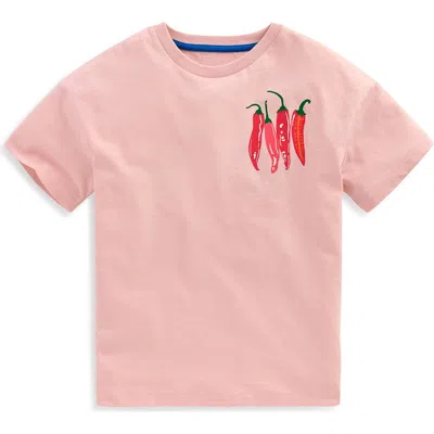 Mini Boden Kids' Chili Graphic Cotton T-shirt In Pink