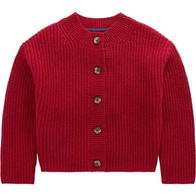 Mini Boden Kids' Chunky Everyday Cardigan In Red