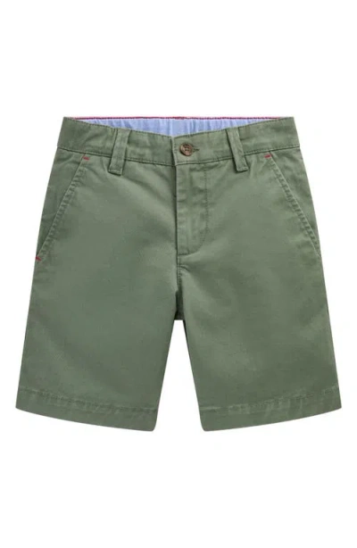 Mini Boden Kids' Classic Stretch Cotton Chino Shorts In Green