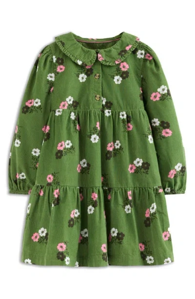 Mini Boden Kids' Collar Corduroy Dress In Green