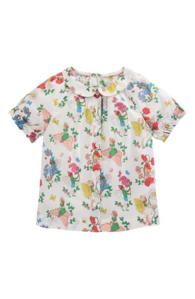 Mini Boden Kids' Collared Cotton Top In White