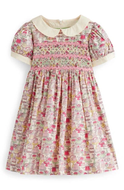 Mini Boden Kids' Confection Print Smocked Cotton Dress In Multi Sweet Treats