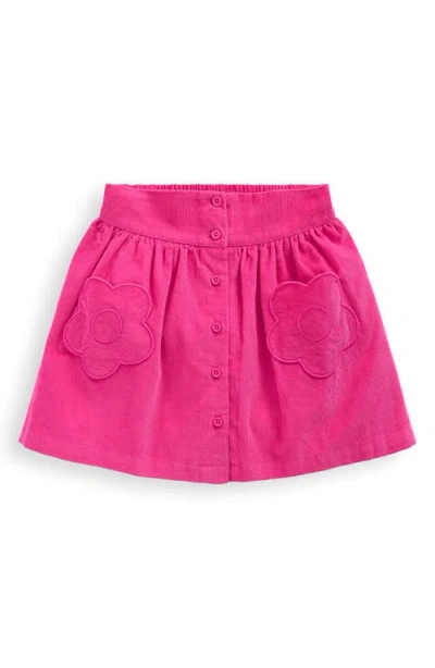 Mini Boden Kids' Corduroy Flower Pocket Skirt In Pink