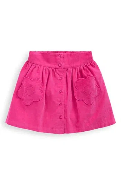 Mini Boden Kids' Corduroy Flower Pocket Skirt In Pink
