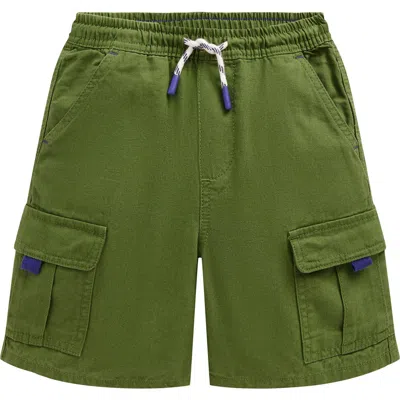 Mini Boden Kids' Cotton Cargo Shorts In Broccoli Green