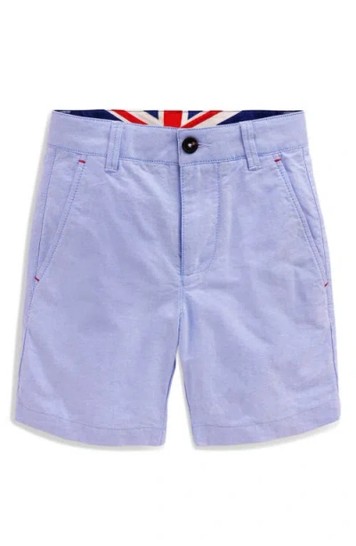 Mini Boden Kids' Cotton Oxford Chino Shorts In Blue Oxford