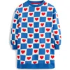 Mini Boden Kids' Cotton Sweatshirt Dress In Blue