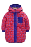 Mini Boden Kids' Cozy Water Repellent Quilted Longline Coat In Green