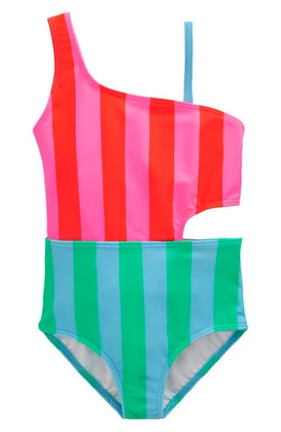 Mini Boden Kids' Cutout One-piece Swimsuit In Multi
