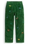 Mini Boden Kids' Dino Embroidered Corduroy Pull-on Pants In Multi