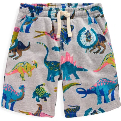Mini Boden Kids' Dino Print Cotton Jersey Shorts In Multi