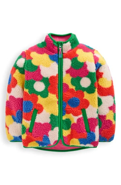 Mini Boden Kids' Eden Floral Fleece Jacket In Multi