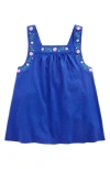 Mini Boden Kids' Embroidered Cotton Top In Blue