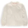 Mini Boden Kids' Embroidered Eyelet Accent Cotton Top In Neutral