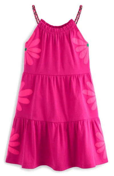 Mini Boden Kids' Enola Appliqué Jersey Dress In Pink