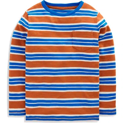 Mini Boden Kids' Everyday Long Sleeve Cotton Pocket T-shirt In Multi