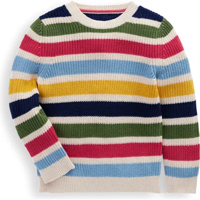 Mini Boden Kids' Everyday Stripe Cotton Crewneck Sweater In Multi