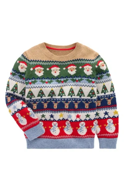 Mini Boden Kids' Fair Isle Crewneck Sweater In Multi