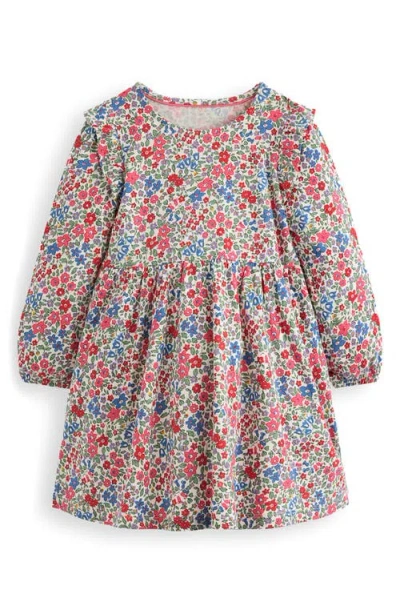 Mini Boden Kids' Fill Sleeve Cotton Jersey Dress In Multi