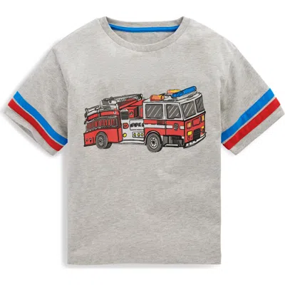 Mini Boden Kids' Firetruck Graphic T-shirt In White