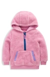 Mini Boden Kids' Fleece Half Zip Hoodie In Purple