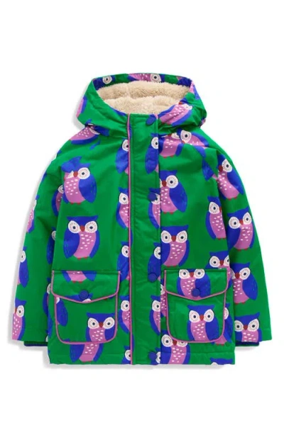 Mini Boden Kids' Fleece Lined Jacket In Green