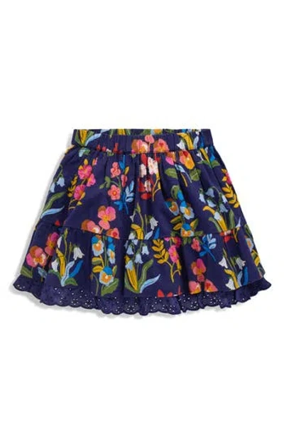 Mini Boden Kids' Floral Cotton Pull-on Skirt