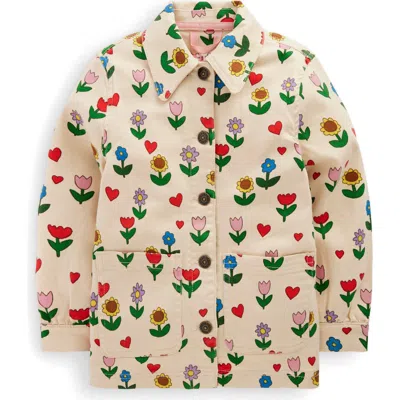 Mini Boden Kids' Floral Denim Jacket In Multi