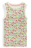 Mini Boden Kids' Floral Lace Edge Cotton Tank