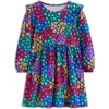 Mini Boden Kids' Floral Long Sleeve Cotton Jersey Dress In Multi