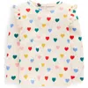 Mini Boden Kids' Frill Sleeve Cotton Slub Top In White